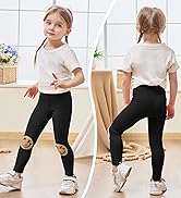 SPFAS 2 Pack Girls Leggings Smiley Printed Ankle Leggings Stretchy Tights Pants for Kids