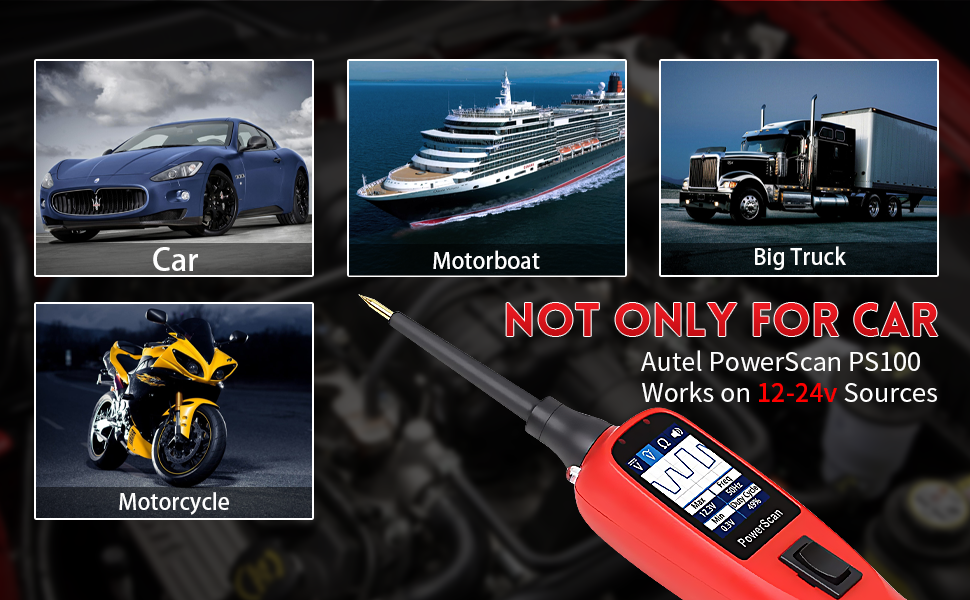 Autel PowerScan PS100 Power Circuit Probe Kit, Universal 12V 24V ...