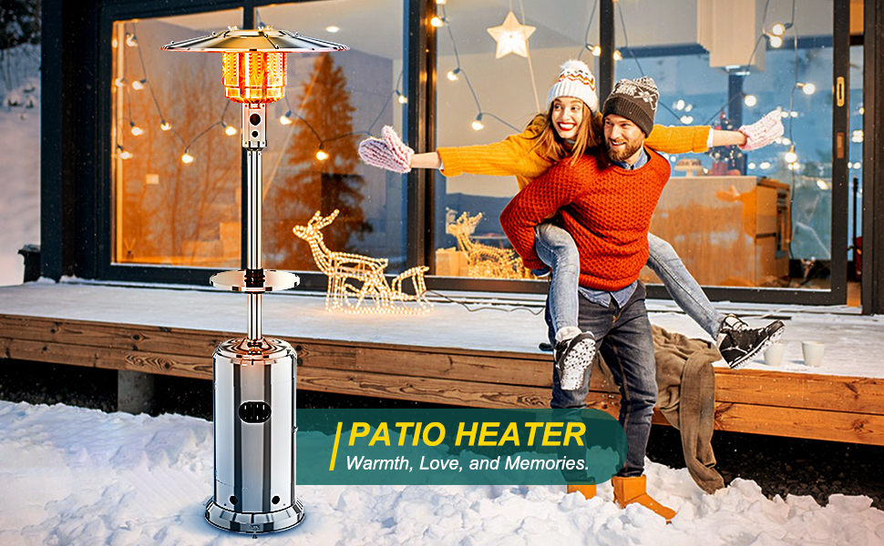  Outdoor Propane Patio Heater with Round Table