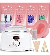 Waxing Kit -Digital Wax Warmer Machine for Hair Removal with 4 Packs of Hard Wax Beads & Silicone...