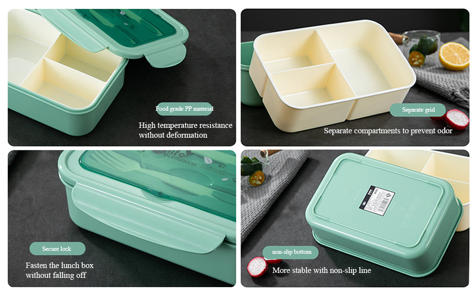 Bento BoxFood Grade PP5 Material Bento Box, High Temperature Resistant