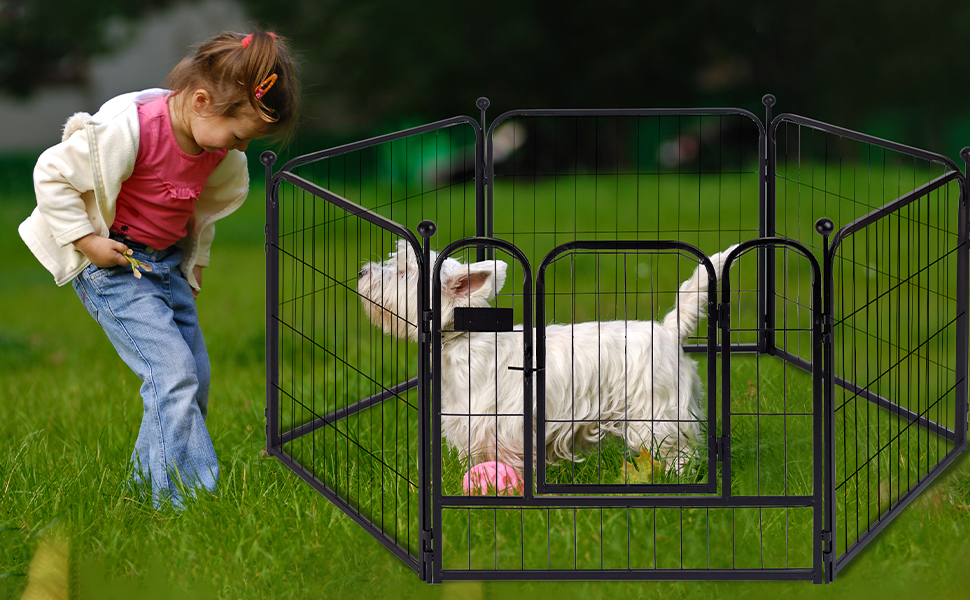 Dog Playpen Designed for Indoor Use & Camping, Yard, 24