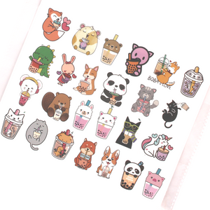 stickers sheet for boba cup
