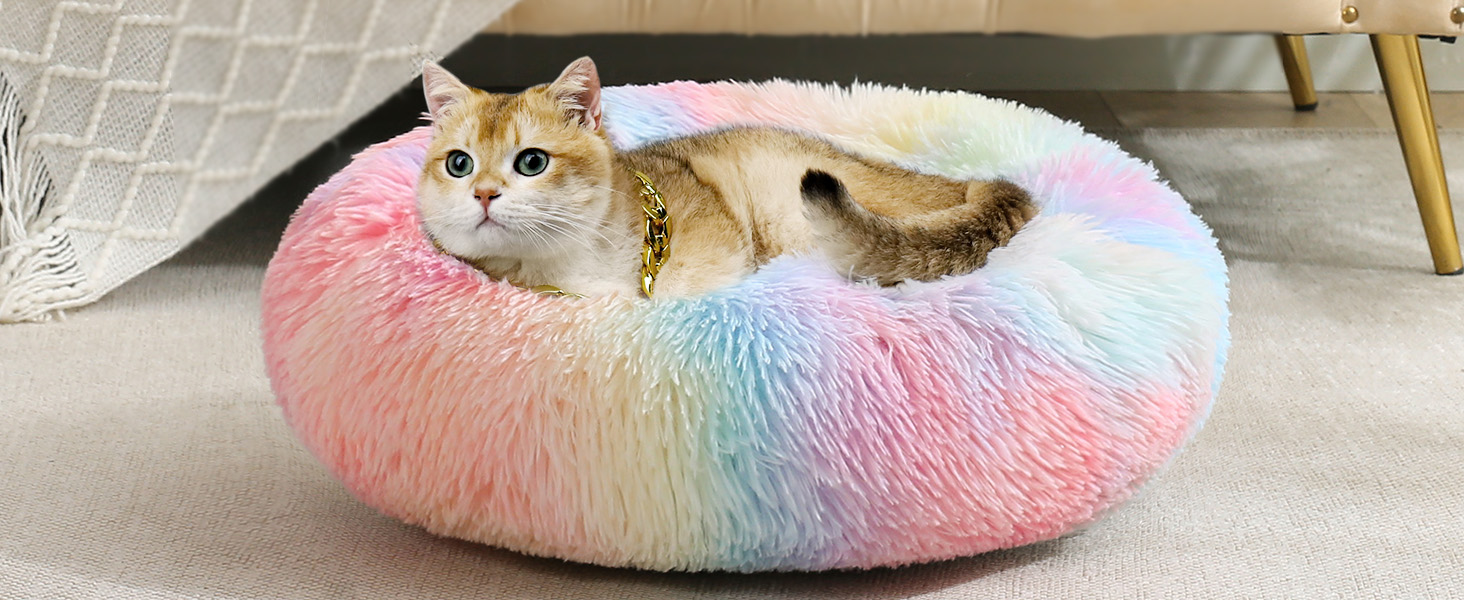 JOLLYVOGUE Dog Bed Cat Bed, AntiAnxiety Small Dog Bed