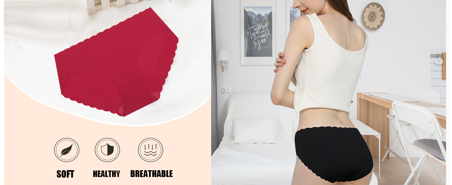 Damen Slips Nahtlos Unterwäsche Bikinis Taillenslips Seamless