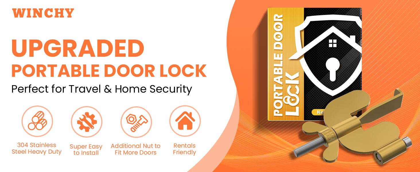 Portable Door Lock Home Security Hotel Door Locks for Travelers
