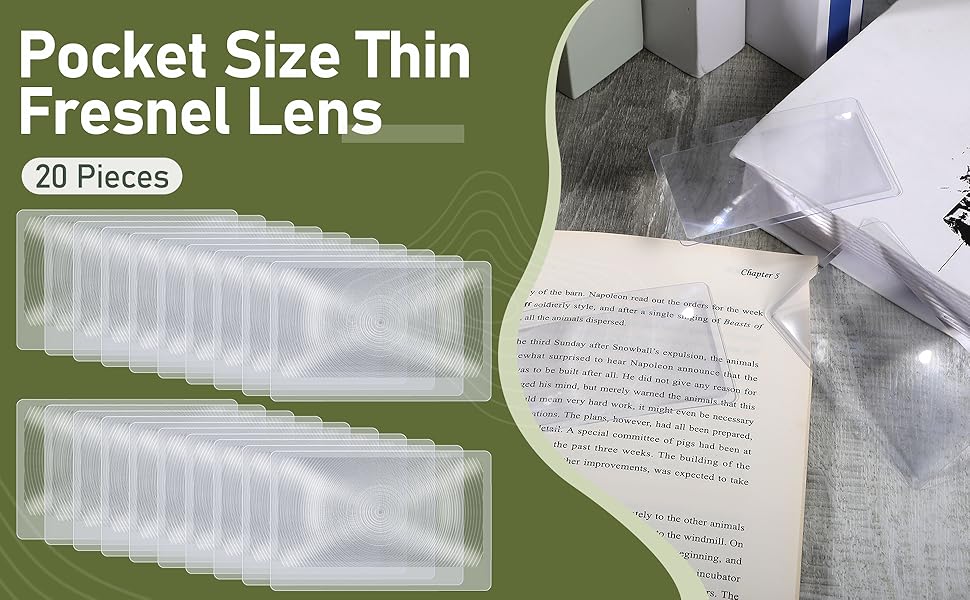 Portable Fresnel Lens Credit Card Magnifier