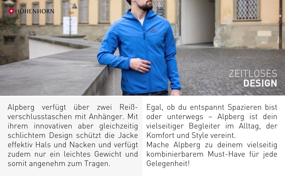Herren Herbst Fashion Softshell Jacke Übergang Jacke Höhenhorn