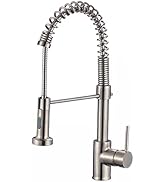 CPBNORM Kitchen Faucet with Pull Down Sprayer Brushed Nickel, High Arc Single Handle Kitchen Sink...