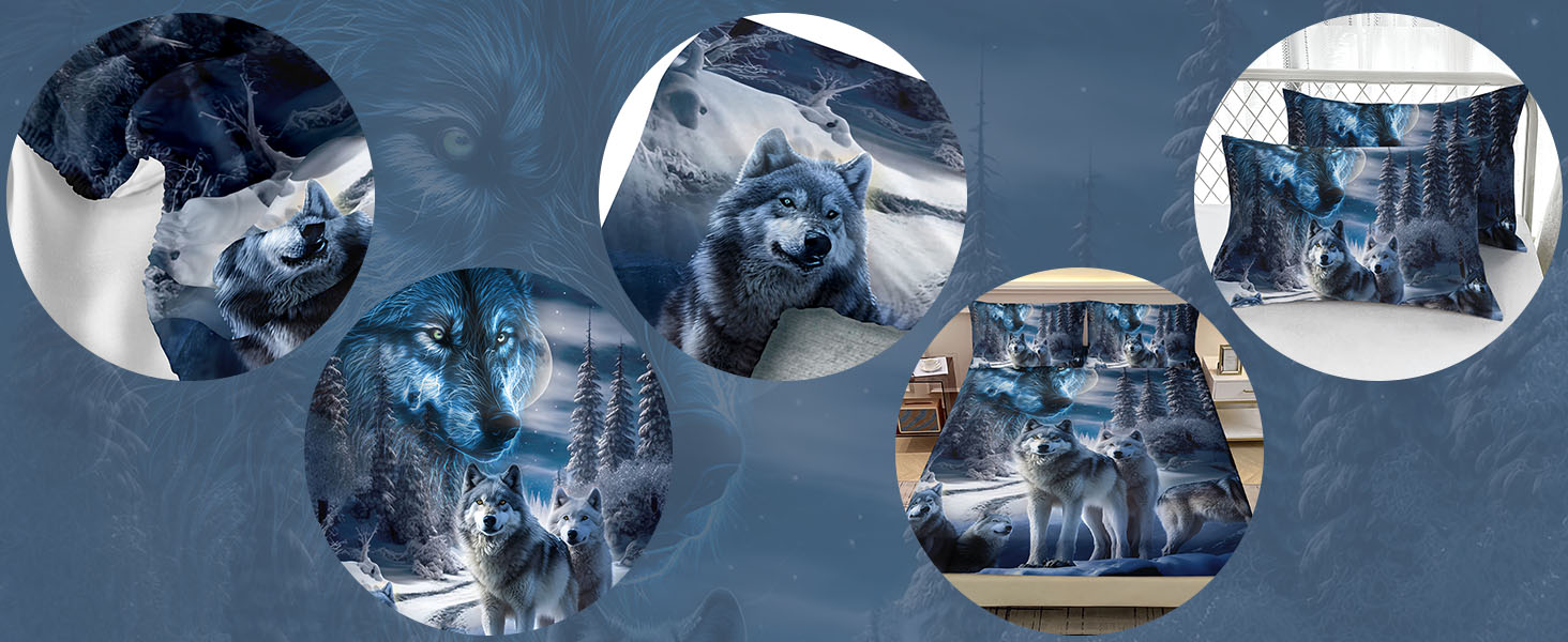 AILONEN Boys Horse Fitted Sheet Set Full Size, Galloping