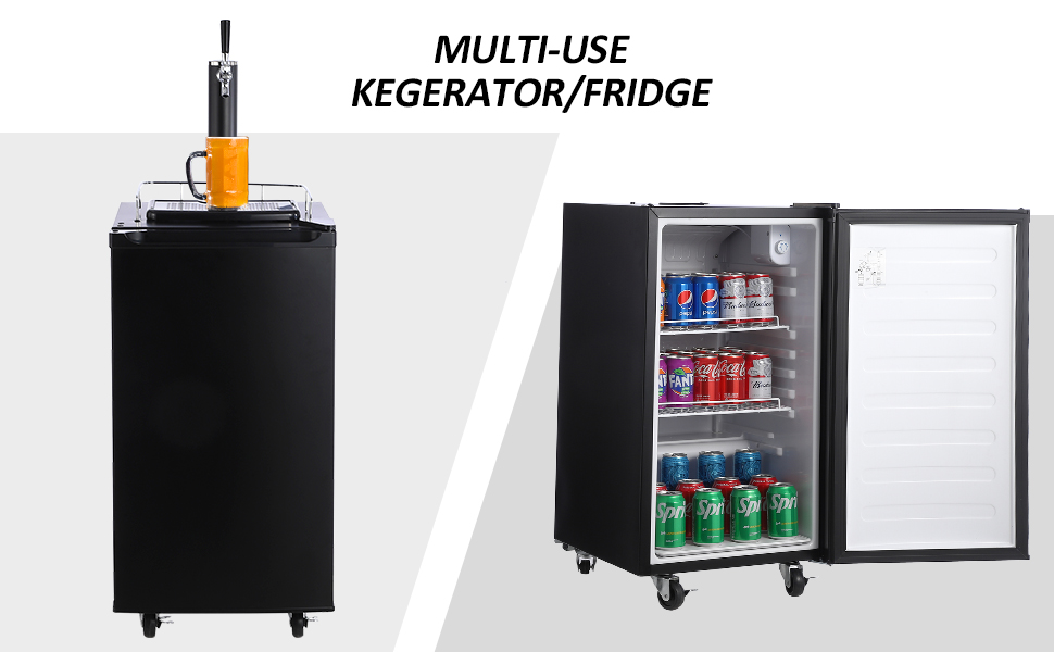 full size kegerator and keg beer cooler