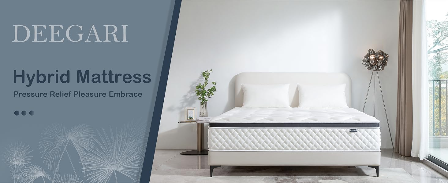 Deegari Matratze Memory-Gel-Schaum Taschenfedern Innenspiralfeder Schlaf Druckentlastung