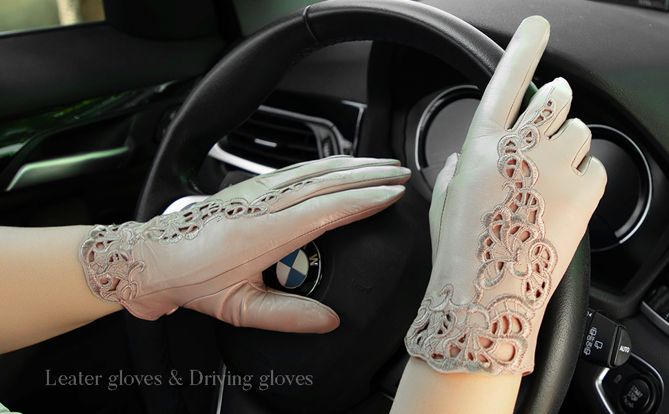 leather gloves women unlined