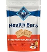 Blue Buffalo Health Bars Crunchy Dog Biscuits, Oven-Baked With Natural Ingredients, Bacon, Egg & ...