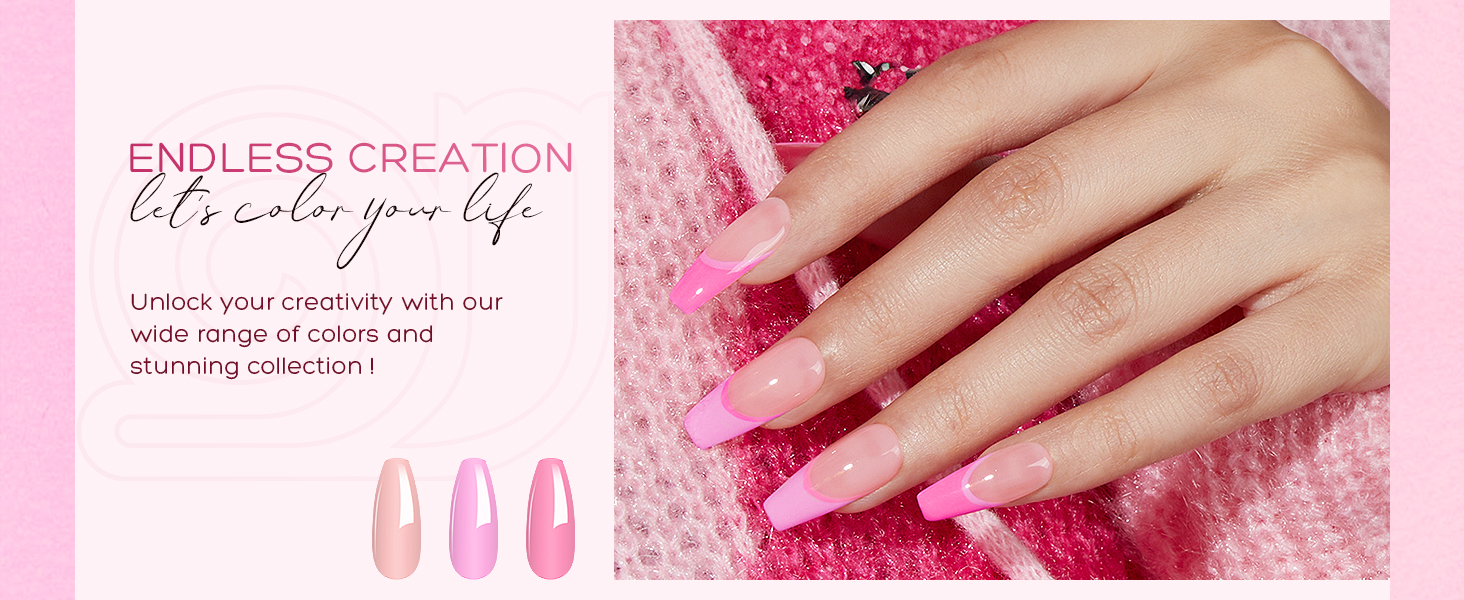 pink gel nail polish