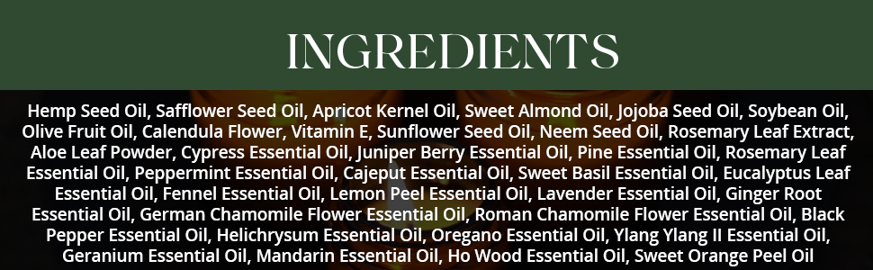 ingredient list