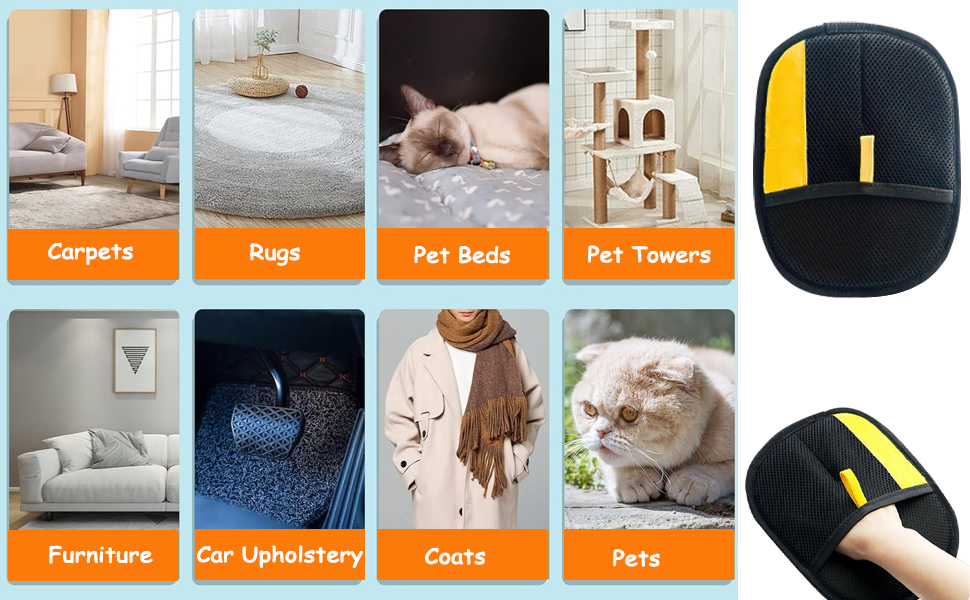 Guante para quitar el pelo de mascotas