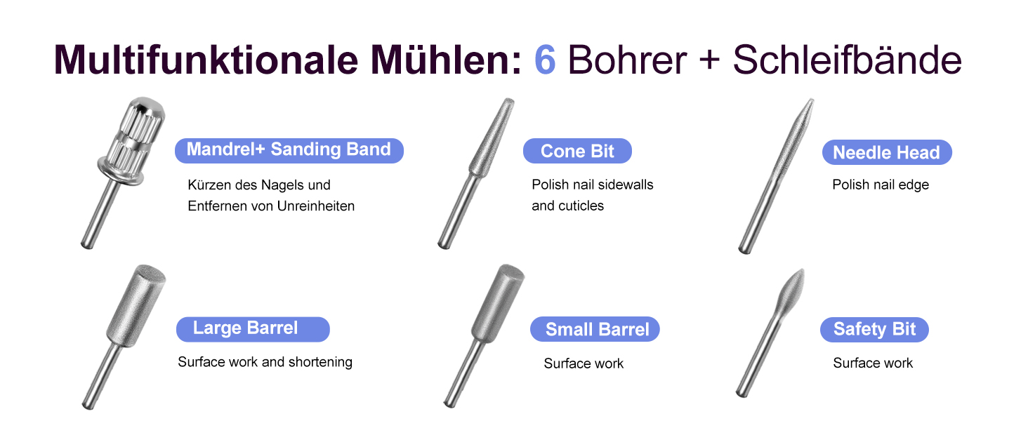 COSLUS Electric Nail Drill File Professional Portable Nail