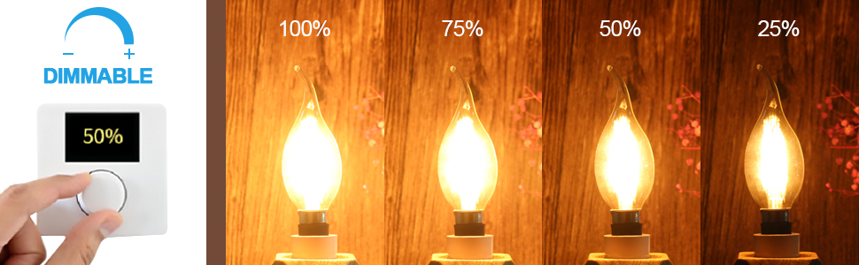 Dimmable light bulbs