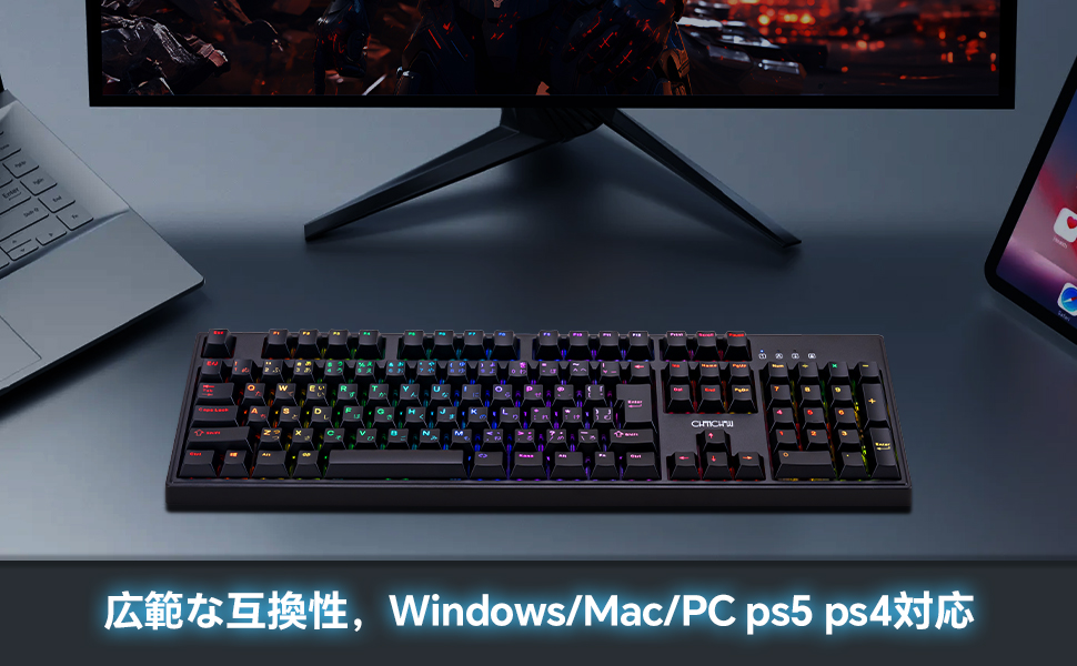 Amazon | CHONCHOW ゲーミングキーボード メカニカル バック