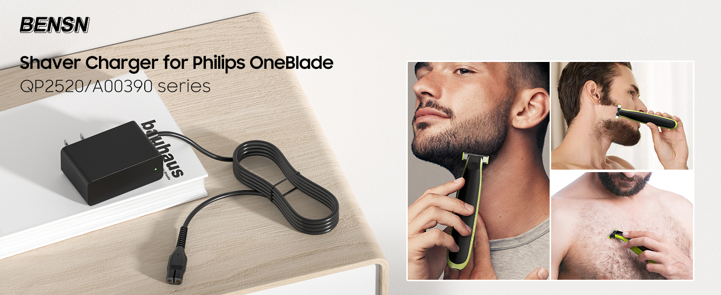 BENSN 4.3V Shaver Charger for Philips One Blade A00390, Trimmer Charger