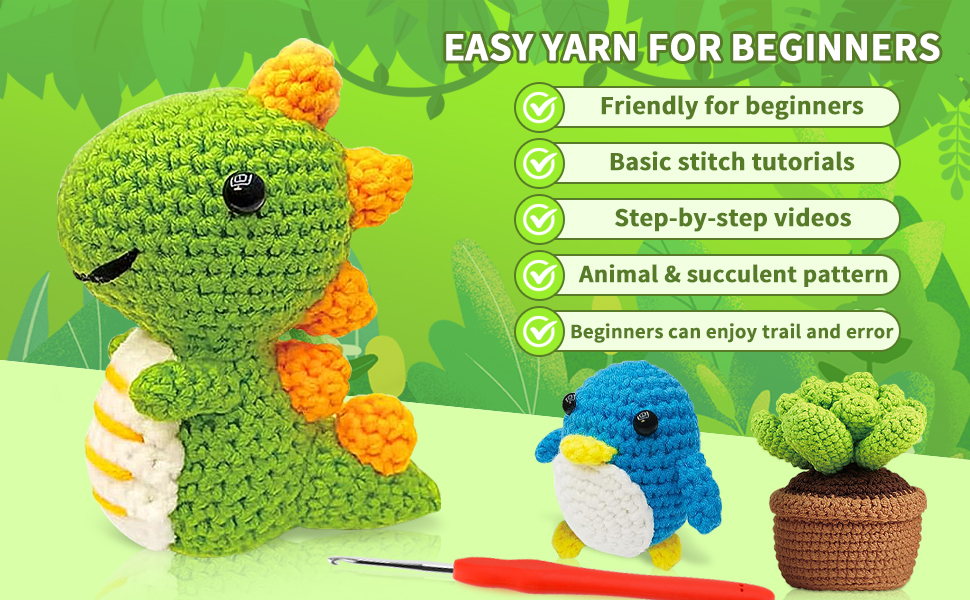 Zoyomax Crocheting Kit for Beginners, Learn to Crochet Kits