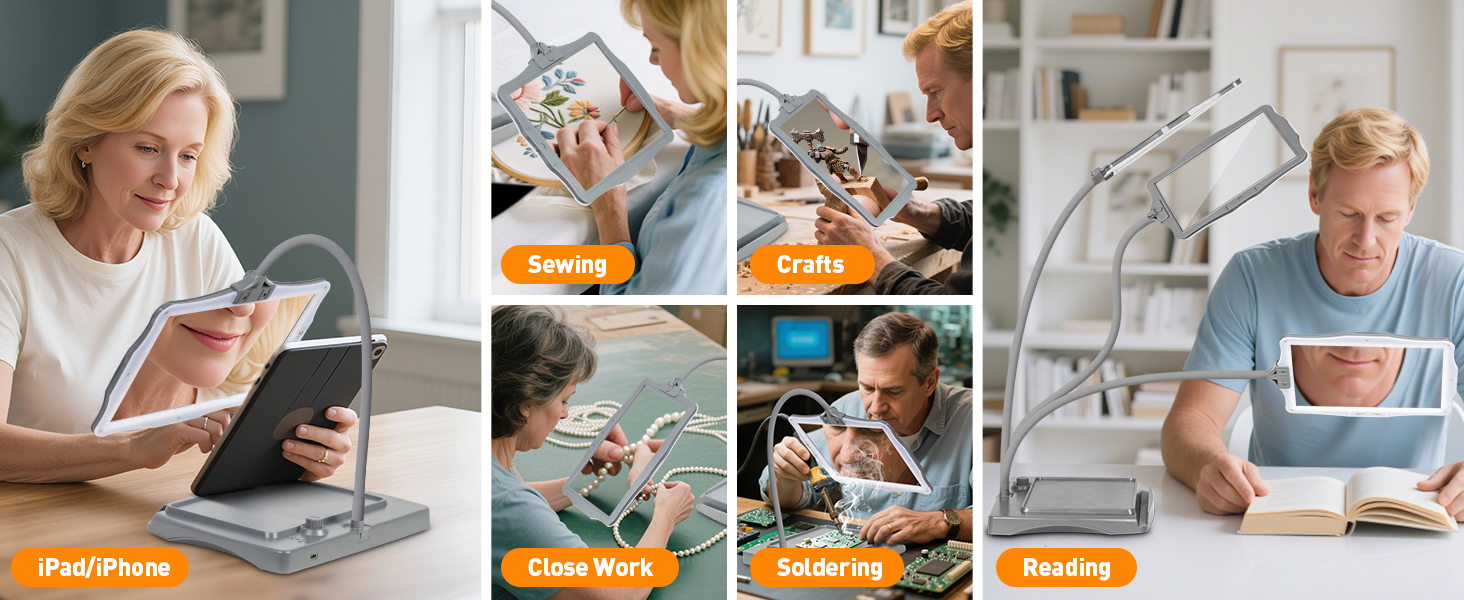 magnifying glass gooseneck arm gooseneck magnifying gooseneck magnifying light full page magnifier