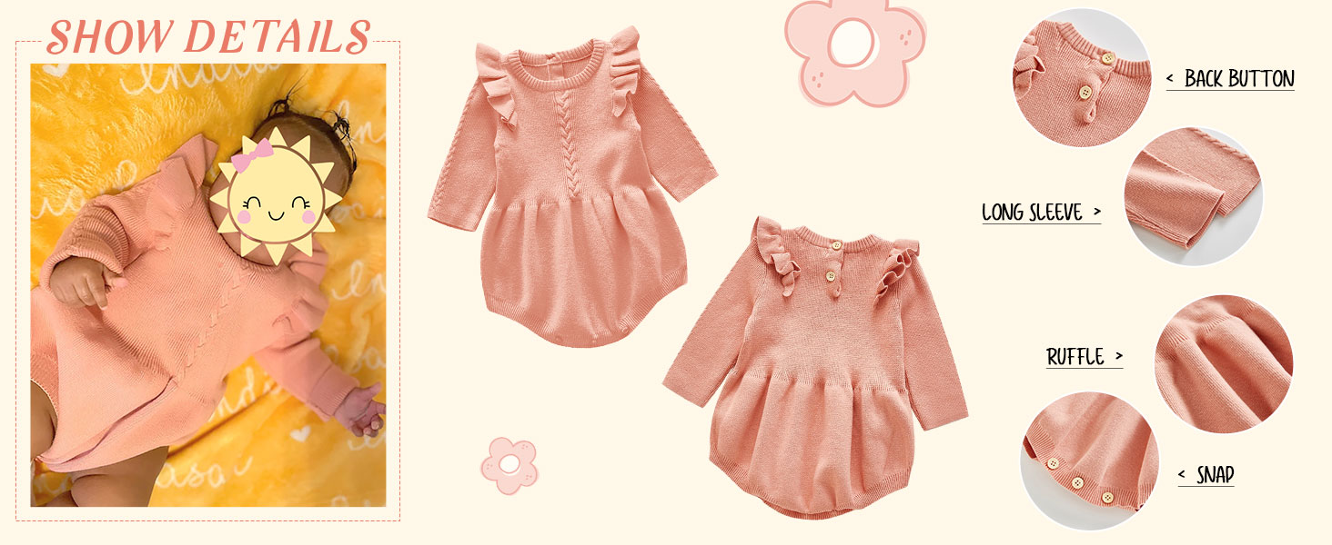sweater romper baby girl