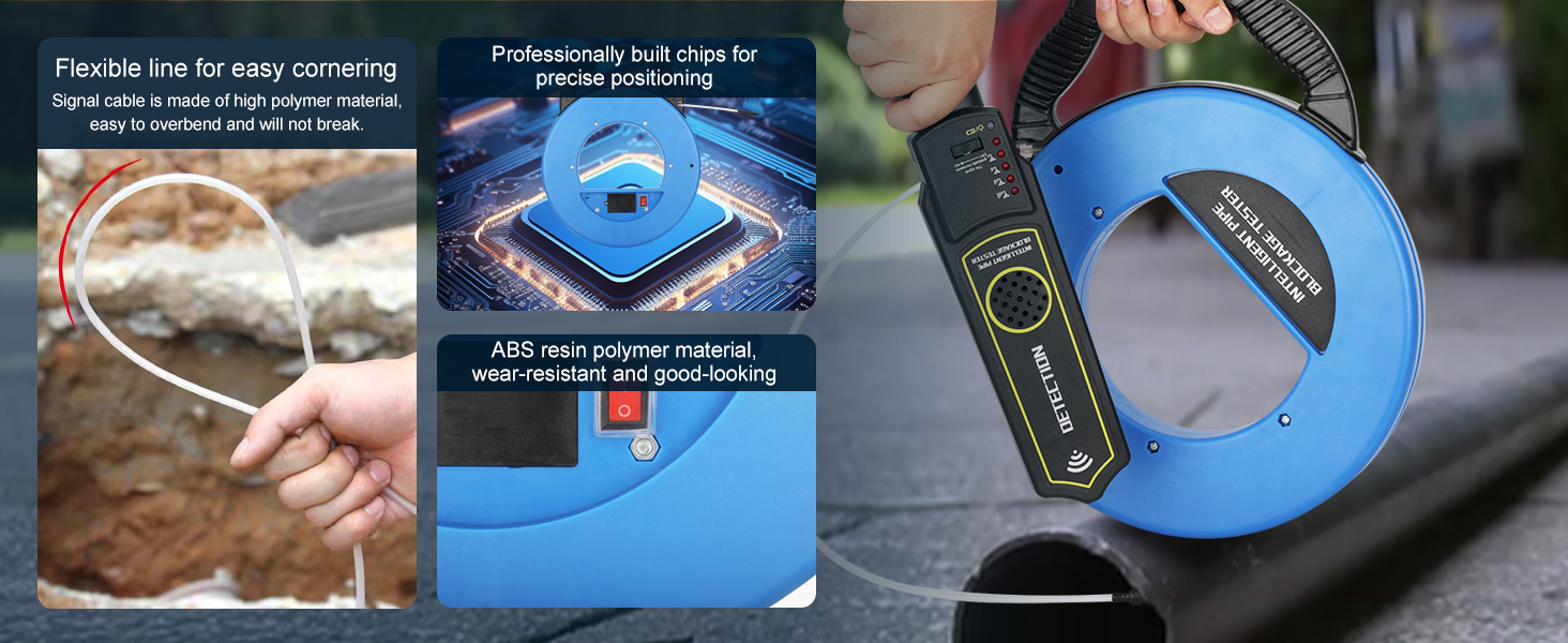 Amazon.com : Pipe Locator Underground Pipe Blockage Detector Locators ...