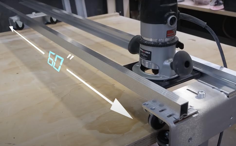 Slab Jig Router Sled for Woodworking Levels Wood Slabs Up to 64