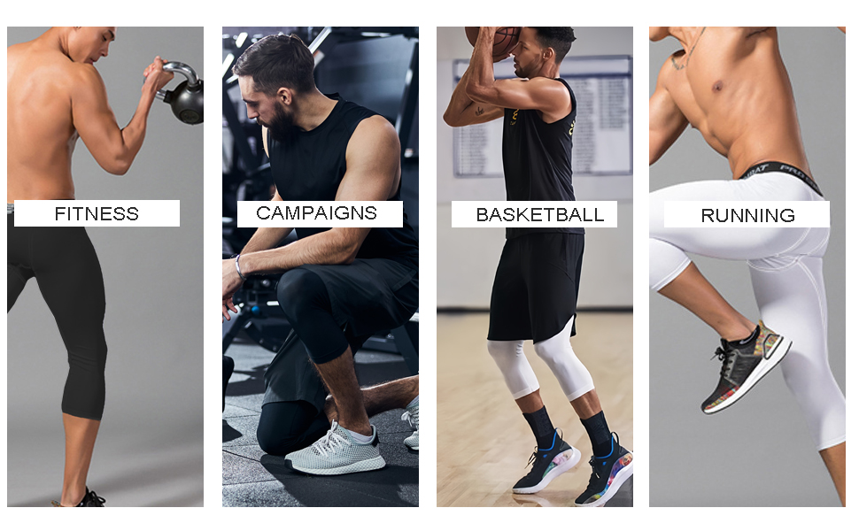 WXUP HOPS Men's 3/4 Compression Pants with Pocket - Performance Sportswear