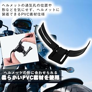 Amazon | ヘルメット用 小型カメラ顎マウント 粘着タイプ 貼る