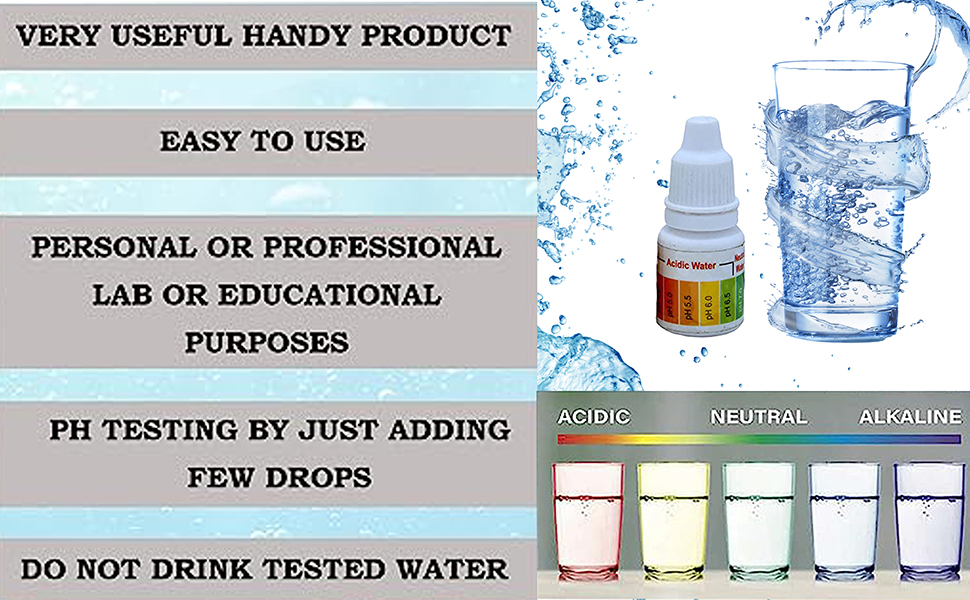 BIOWAY 40Pcs PH TESTING LIQUID SOLUTION KIT BOTTLE FOR TESTING WATER PH Ph Test Strip FOR
