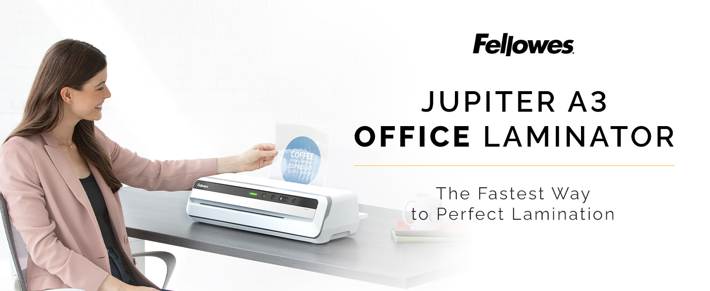 Fellowes Jupiter A3 Laminator Machine for Office Use Rapid 1 Minute