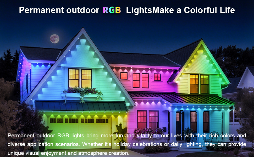 200FT Permanent Outdoor Lights,Eave lights