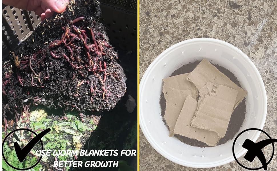 2 Pieces Worm Blanket Worm Bin Blanket 2 X 2 Ft Worms