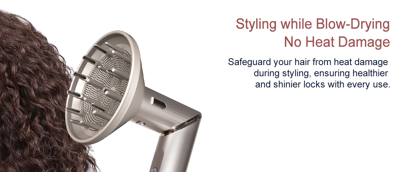 Heat Protection Safeguard hair damage during styling healthier shinier shark flex style diffuser