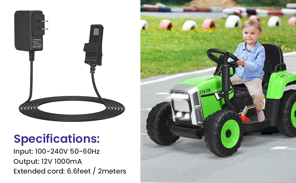 XXSZHY 12 Volt Battery Charger for All Power Wheels 12Volt