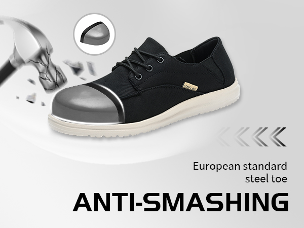 Amazon.com: Stasslang Steel Toe Loafers Shoes for Men
