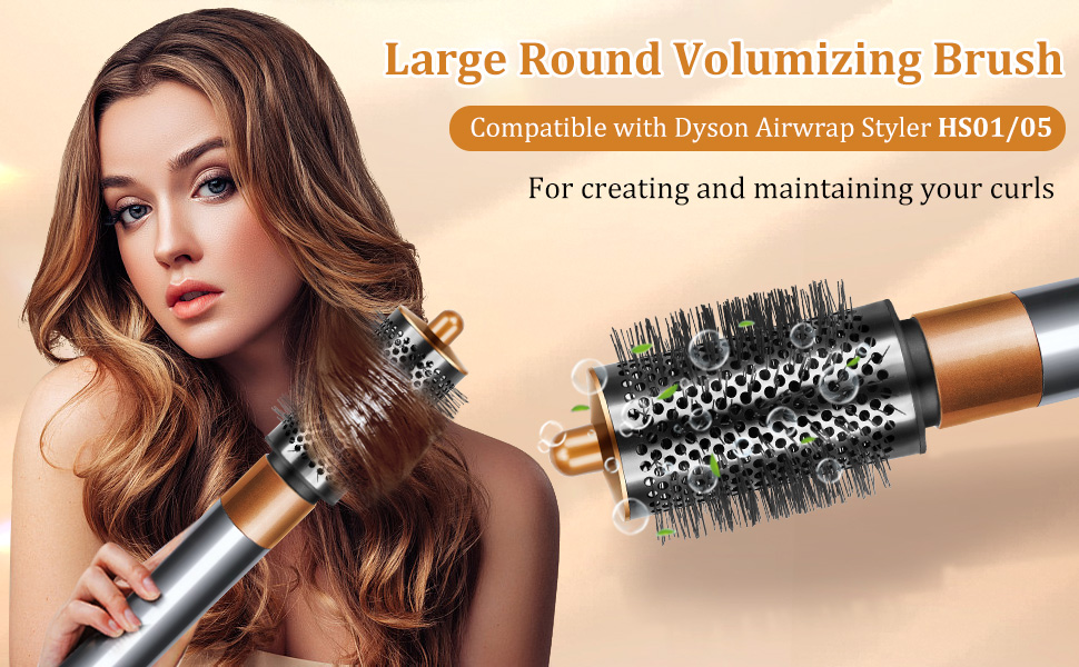 Opgewaardeerde grote ronde volumizing borstel voor Dyson Airwrap HS05/HS01 Multi-Styler