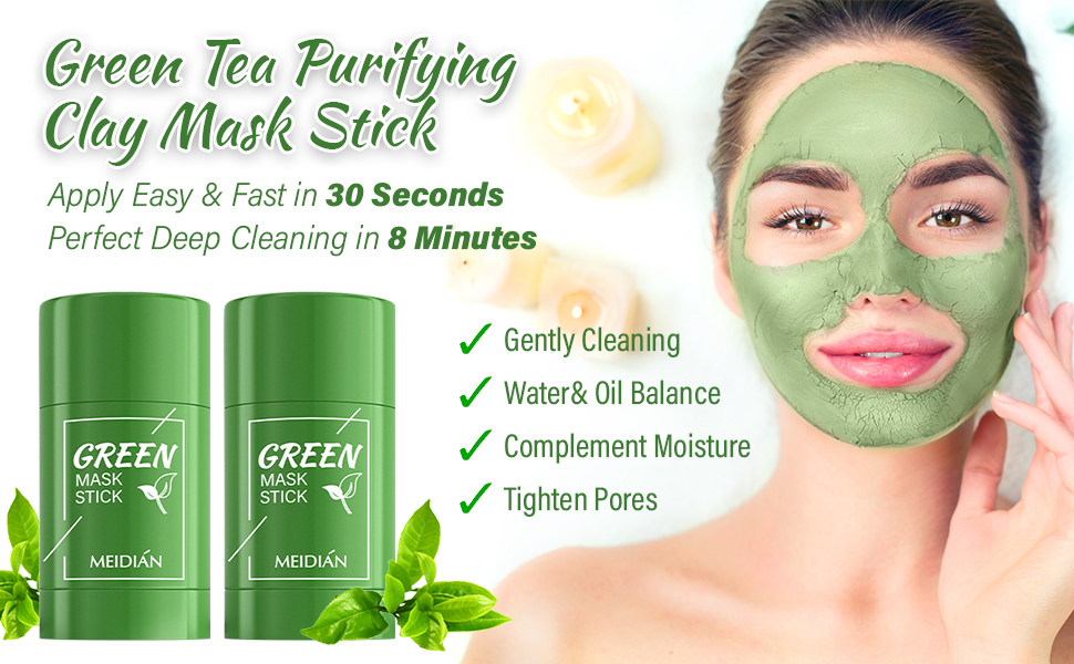 TOTCLEAR Green Tea Mask Stick for All Skin, Blackhead