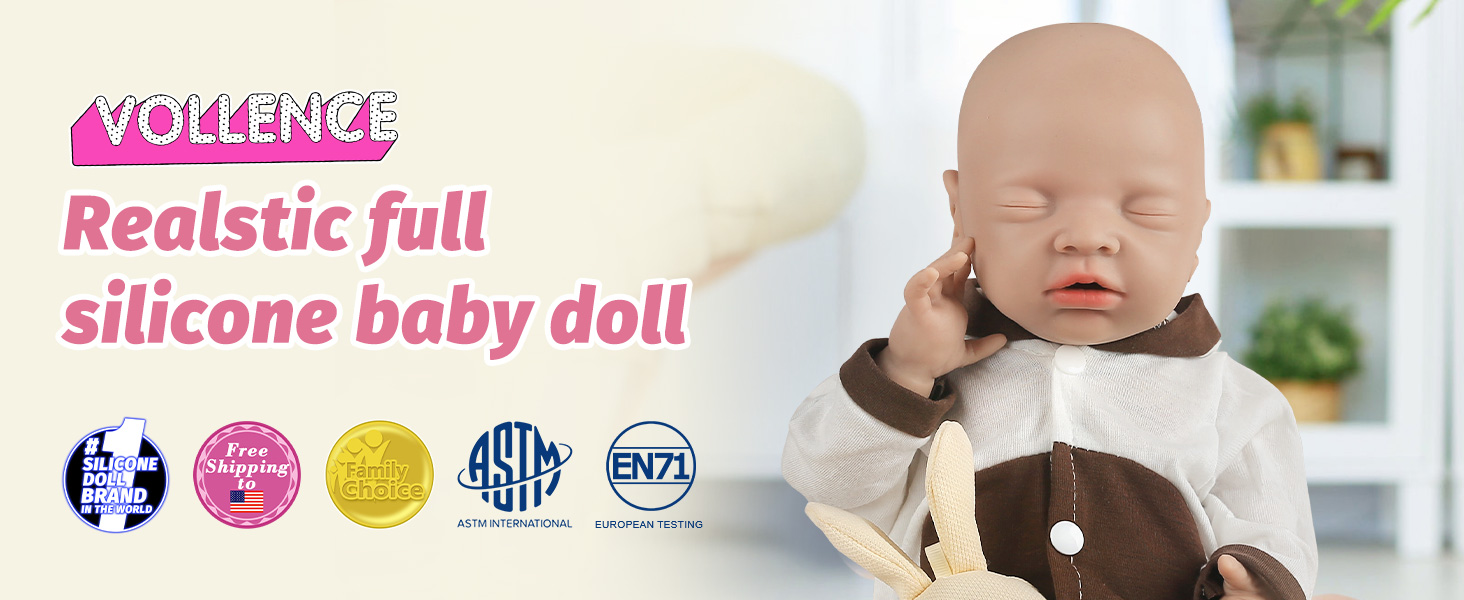 Vollence 12" Sleeping Reborn Baby Doll Silicone Full Body