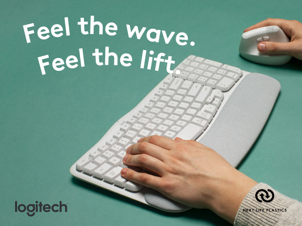Amazon.com: Logitech Wave Keys & Lift Vertical Mouse