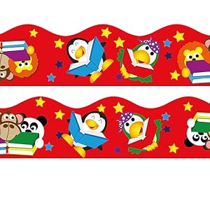 Photographs of Spain Display Borders Classroom Trimmers 10 Image shows a border with animals reading books