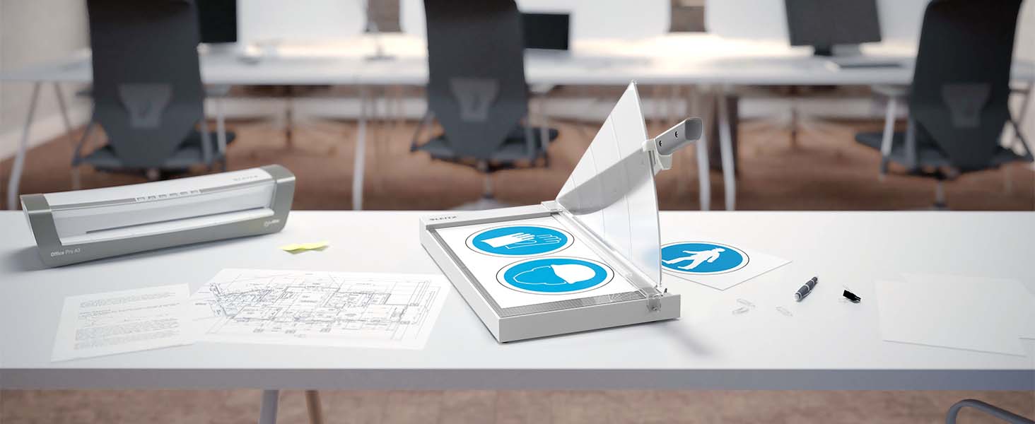 Leitz Precision Office Pro Paper Cutter A3, Guillotine, Cuts 25 Sheets