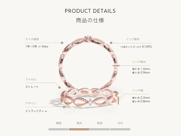 ４℃ ピンクゴールド5号サイズリング 楽天市場】ピンクゴールド（サイズ（指輪）5号）（ジュエリー