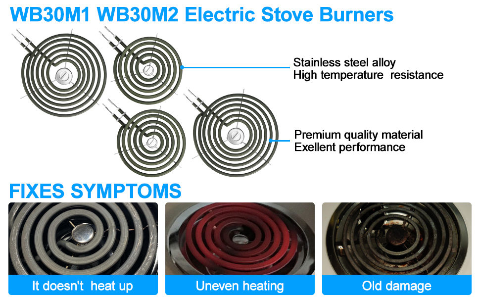 SUnion Upgraded 4 Pack WB30M1 WB30M2 Electric Stove