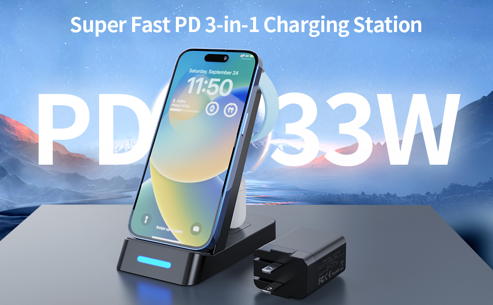 3 IN 1 33W charging station