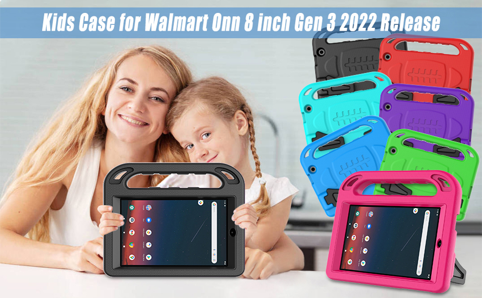 SUPNICE Kids Case for Onn 8” 2022 Gen 3, Builtin Screen