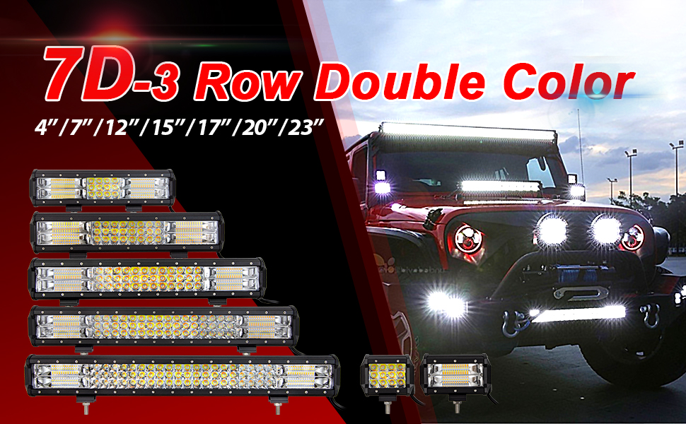 RIGIDON Car Strobe Led Light Bar with 12V Wiring Harness Cable Kit